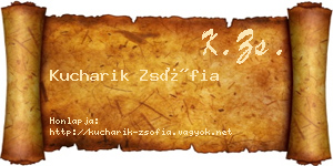 Kucharik Zsófia névjegykártya